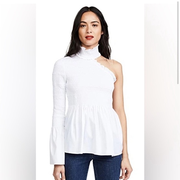 A.L.C. White One-Shoulder Top - Picture 1 of 9